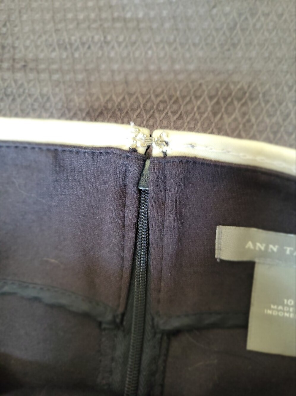 Ann Taylor Black A-Line Skirt with Gold Buckle - Picture 10 of 12